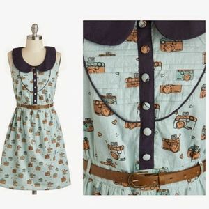 Yumi camera print dress